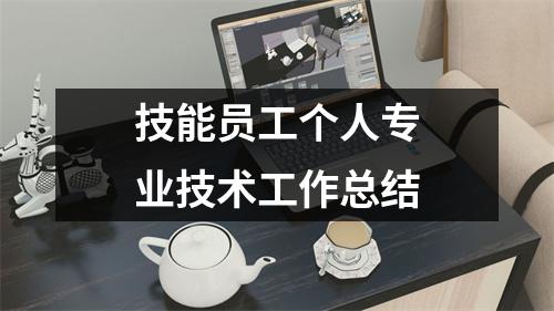 技能员工个人专业技术工作总结