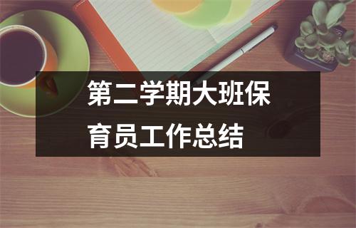 第二学期大班保育员工作总结