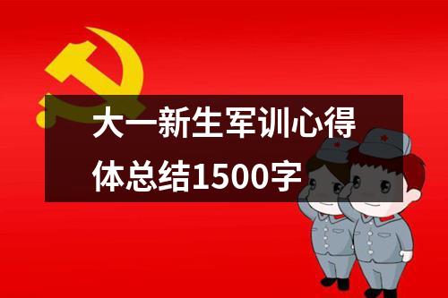 大一新生军训心得体总结1500字