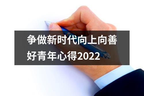 争做新时代向上向善好青年心得2022