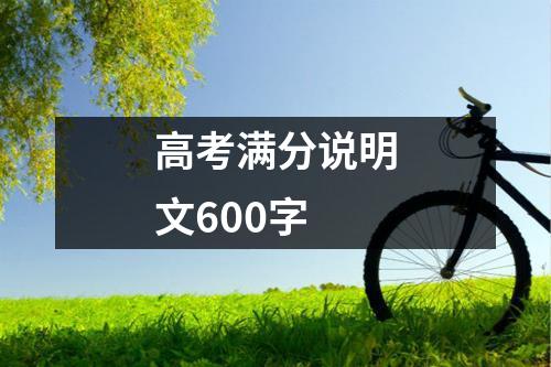 高考满分说明文600字