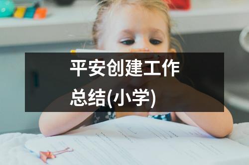 平安创建工作总结(小学)