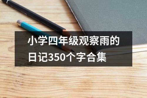 小学四年级观察雨的日记350个字合集