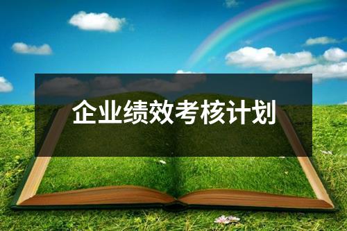 企业绩效考核计划