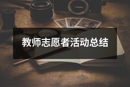 教师志愿者活动总结