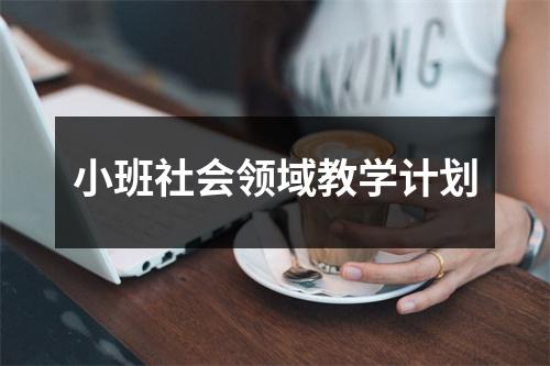 小班社会领域教学计划