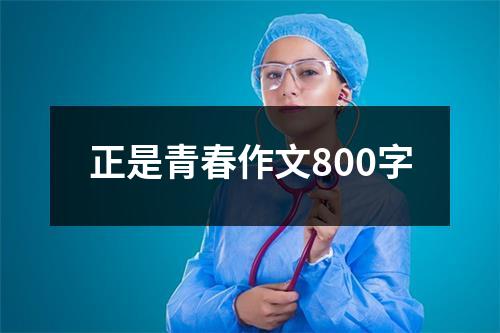 正是青春作文800字