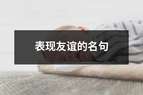 表现友谊的名句