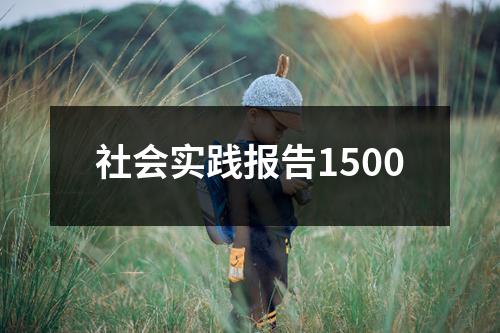 社会实践报告1500