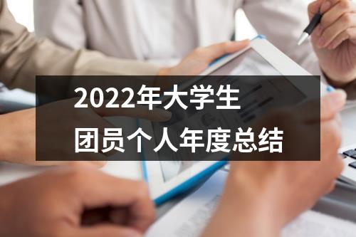 2022年大学生团员个人年度总结