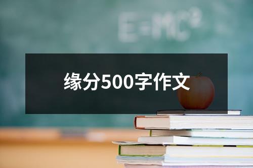 缘分500字作文