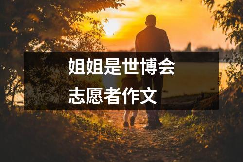 姐姐是世博会志愿者作文