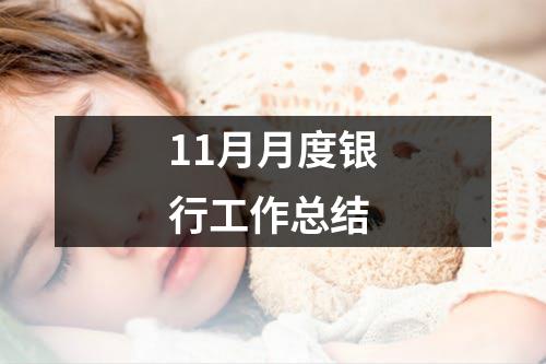 11月月度银行工作总结