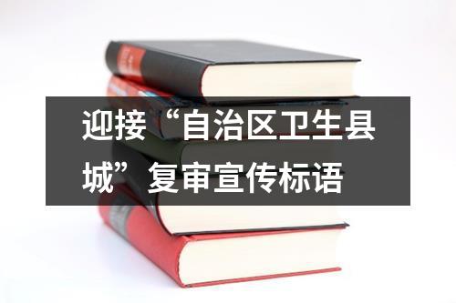 迎接“自治区卫生县城”复审宣传标语