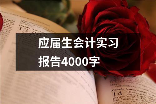 应届生会计实习报告4000字