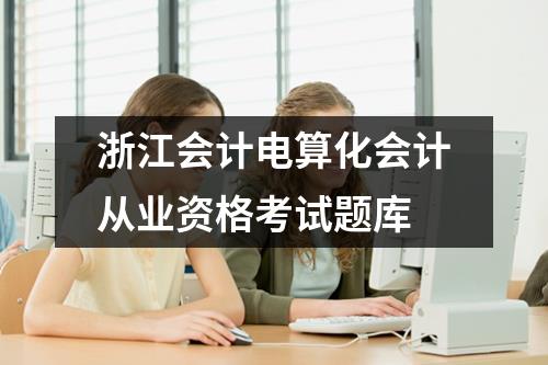 浙江会计电算化会计从业资格考试题库