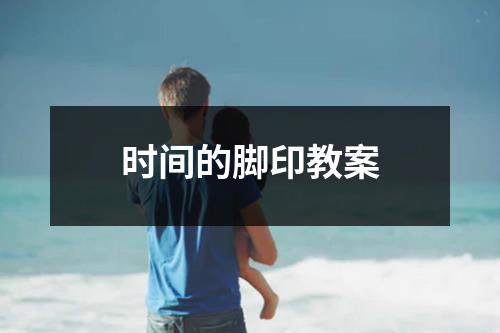 时间的脚印教案