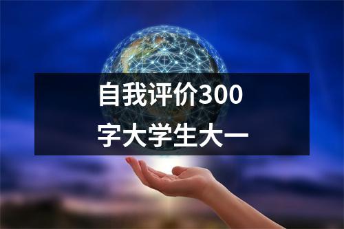 自我评价300字大学生大一