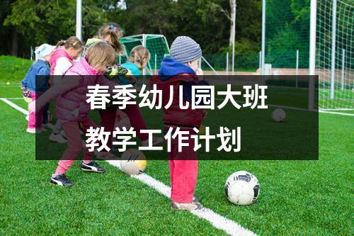 春季幼儿园大班教学工作计划