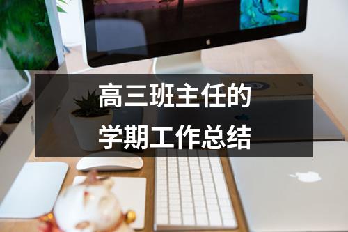 高三班主任的学期工作总结