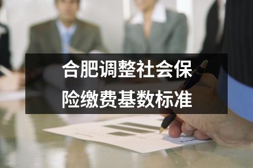 合肥调整社会保险缴费基数标准