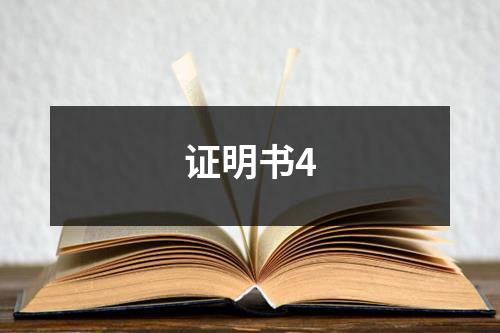 证明书4