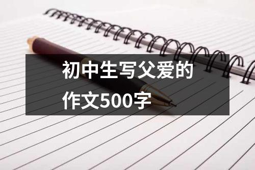 初中生写父爱的作文500字