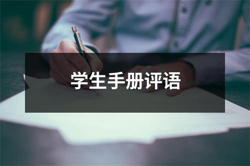 学生手册评语