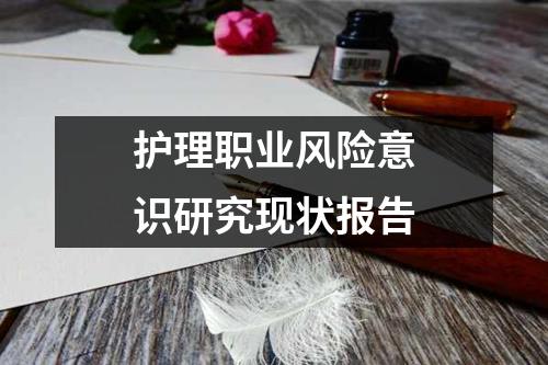 护理职业风险意识研究现状报告