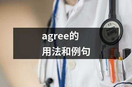 agree的用法和例句