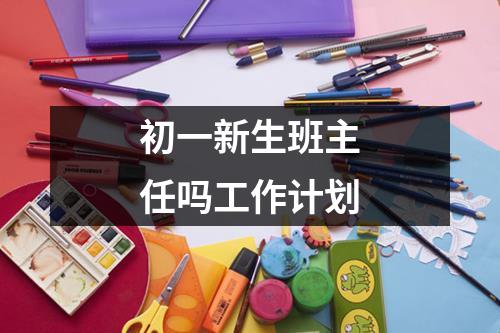 初一新生班主任吗工作计划