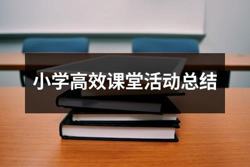 小学高效课堂活动总结