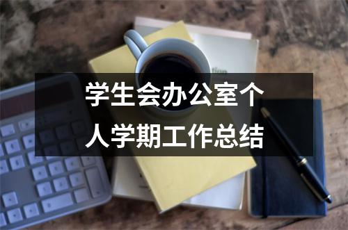 学生会办公室个人学期工作总结