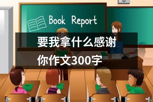 要我拿什么感谢你作文300字