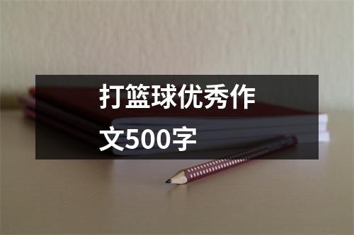 打篮球优秀作文500字