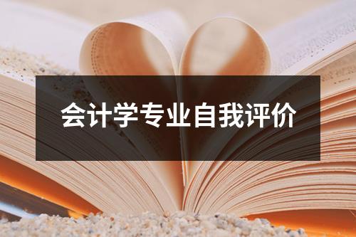 会计学专业自我评价