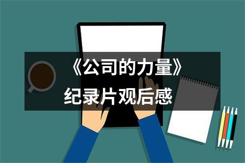 《公司的力量》纪录片观后感