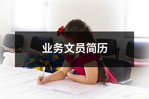 业务文员简历