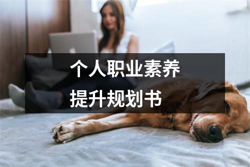 个人职业素养提升规划书