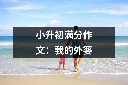 小升初满分作文：我的外婆