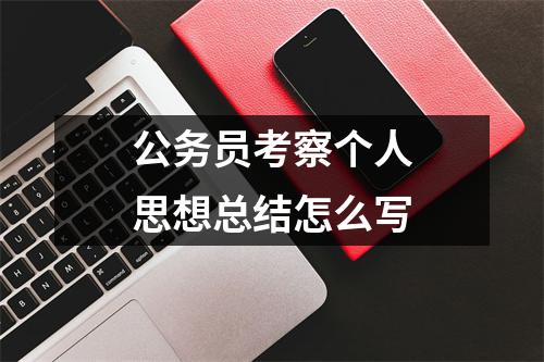 公务员考察个人思想总结怎么写