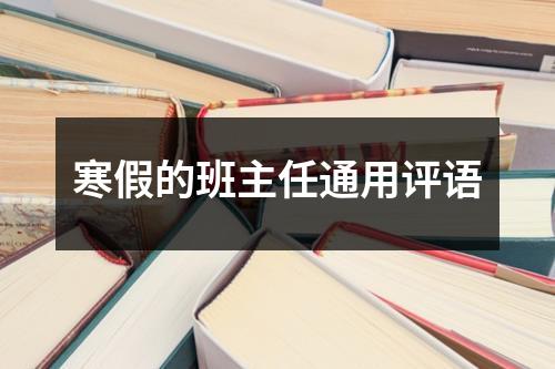 寒假的班主任通用评语