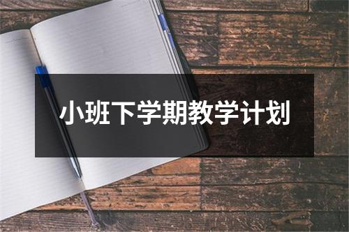 小班下学期教学计划