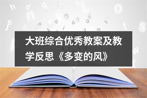 大班综合优秀教案及教学反思《多变的风》