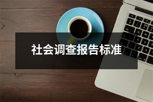 社会调查报告标准