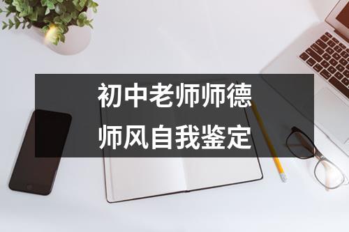 初中老师师德师风自我鉴定