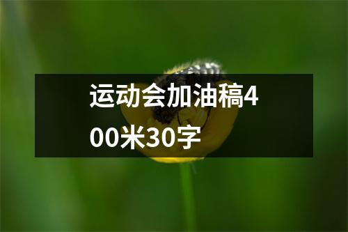 运动会加油稿400米30字