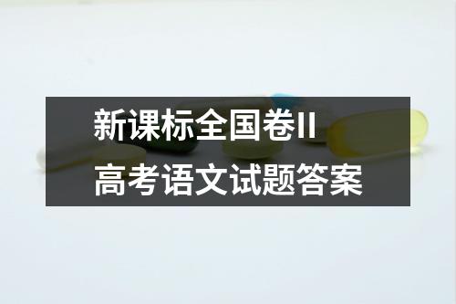 新课标全国卷II高考语文试题答案