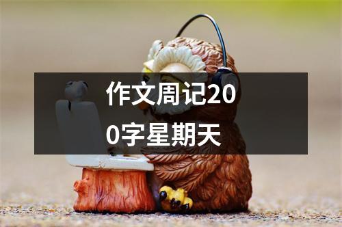 作文周记200字星期天