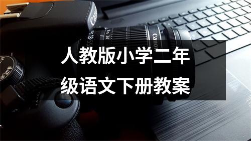 人教版小学二年级语文下册教案